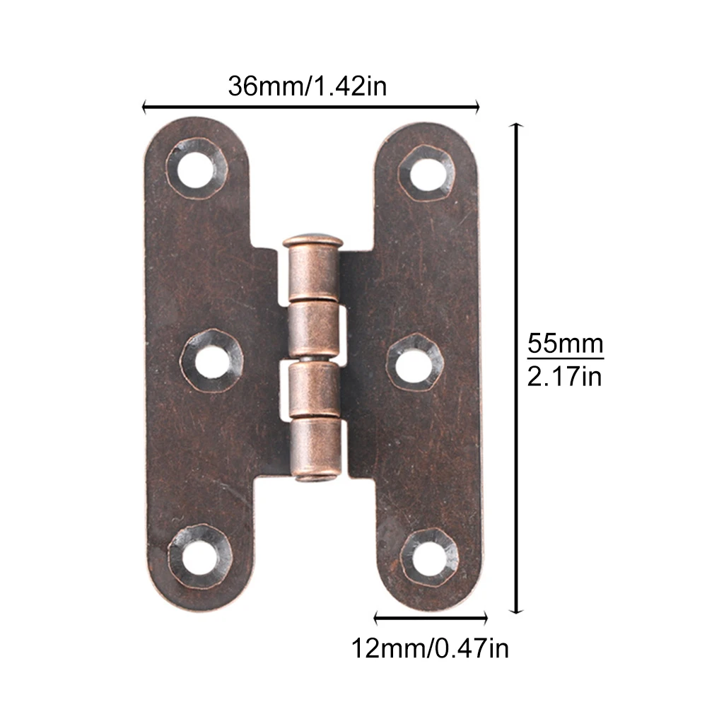 1 Piece Vintage H Shaped Hinge Iron Hinge with Matching Screws for Wooden Case / Jewelry Box