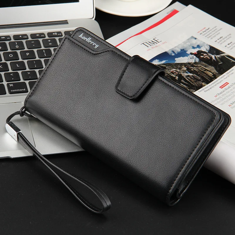 Baellerry Long Men Wallets Causal 23 Cards Holder Male Purse Zipper Large Capacity Big Brand Luxury Wallet For Men