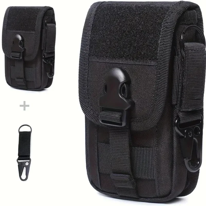 Tactical MOLLE Phone Pouch & Card Holder EDC Utility Waist Bag Smartphone Holster with Gadget Organizer Outdoor running climbing