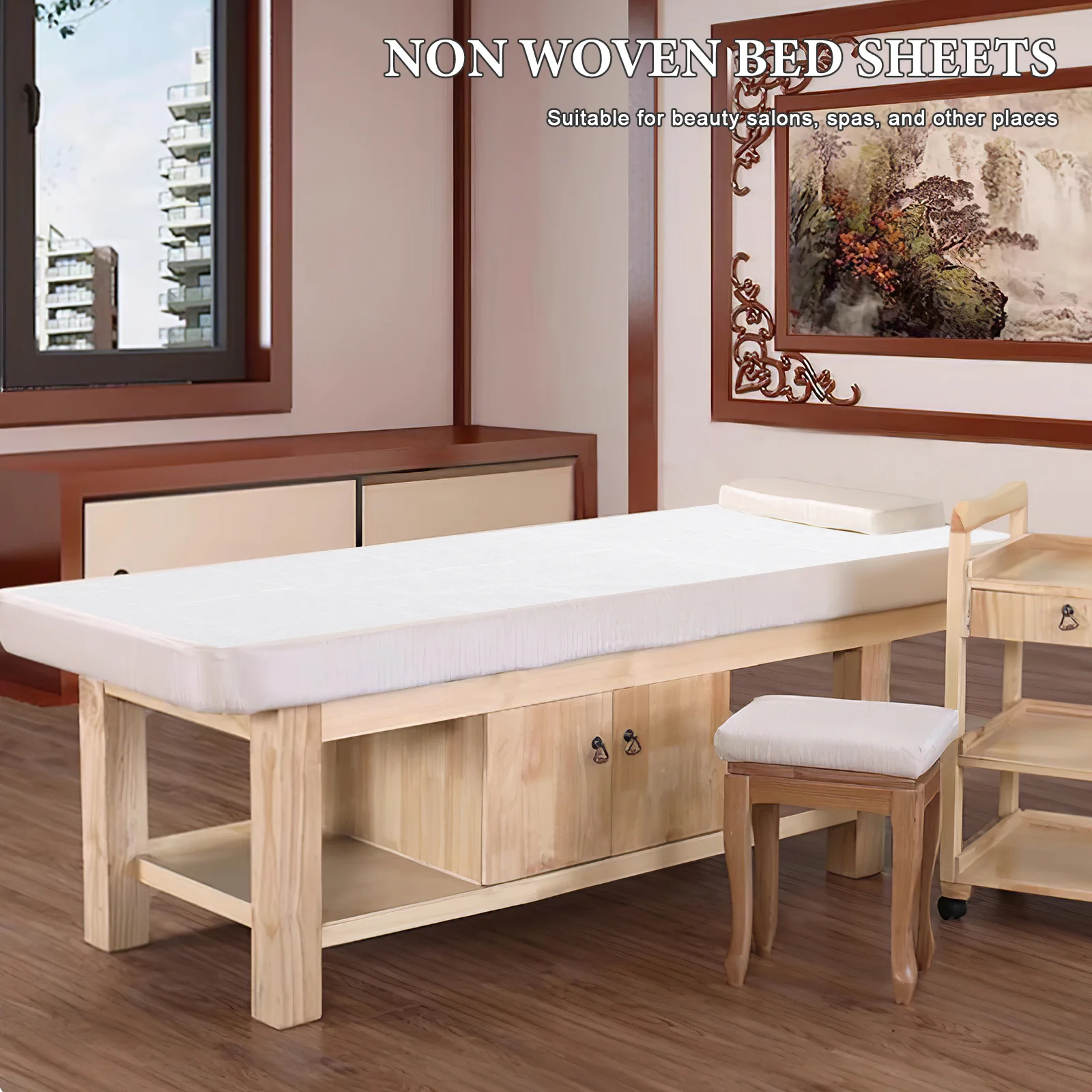 

100 шт. нетканые одноразовые простыни, чехлы для массажного стола, спа-салон, тату-кровать, защитные чехлы, дышащая ткань