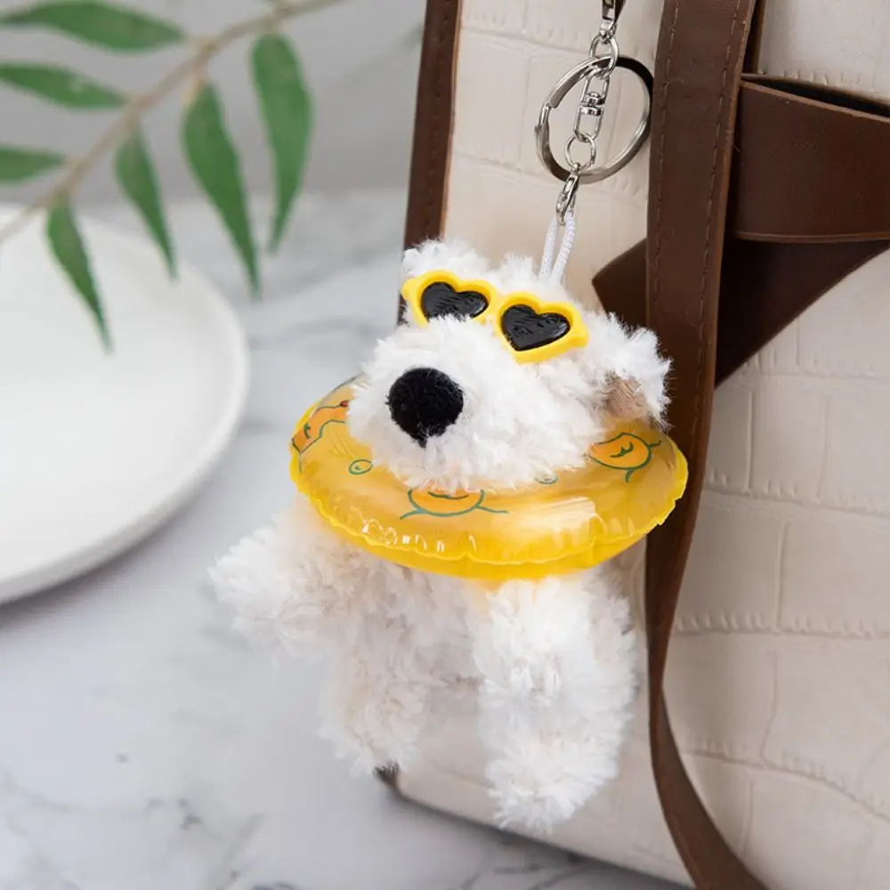 Stuffed West Highland Bag Pendant Anti-lost Cartoon Animal Plush Puppy Doll Keychain Plush Cute Car Hanging Pendant