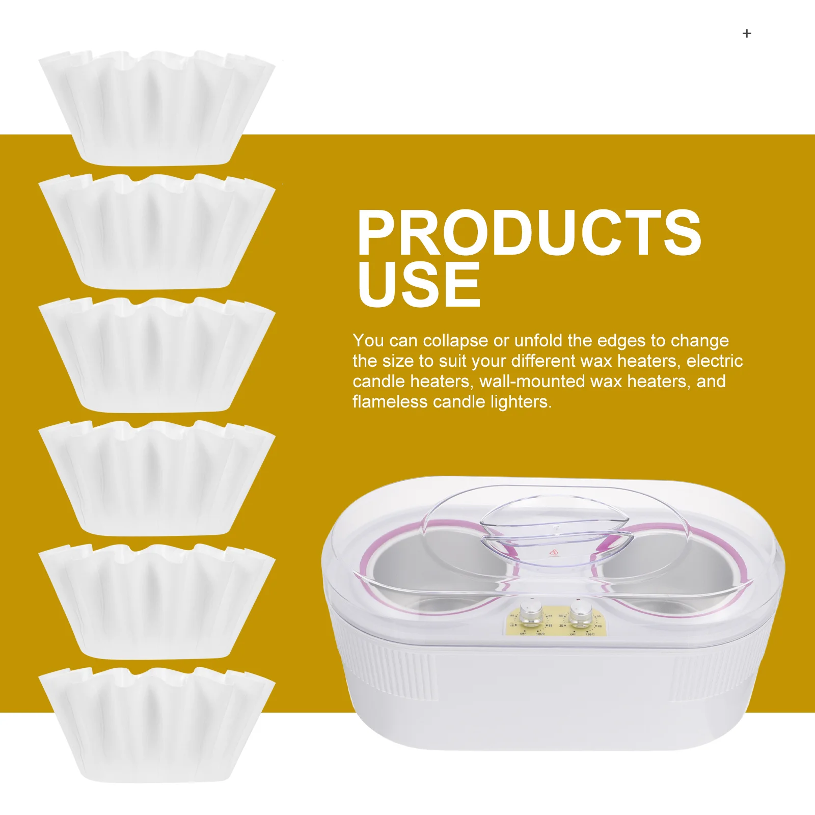 Ensemble de 50 doublures de cire fondue, étanches, résistantes aux hautes températures, doublures de plateaux chauffants pour chauffe-cire électriques