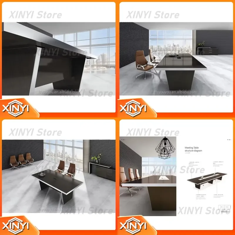 for Foshan Factory for 4 6 8 10 16 20 people office meeting desk boardroom table conference table luxury customizable
