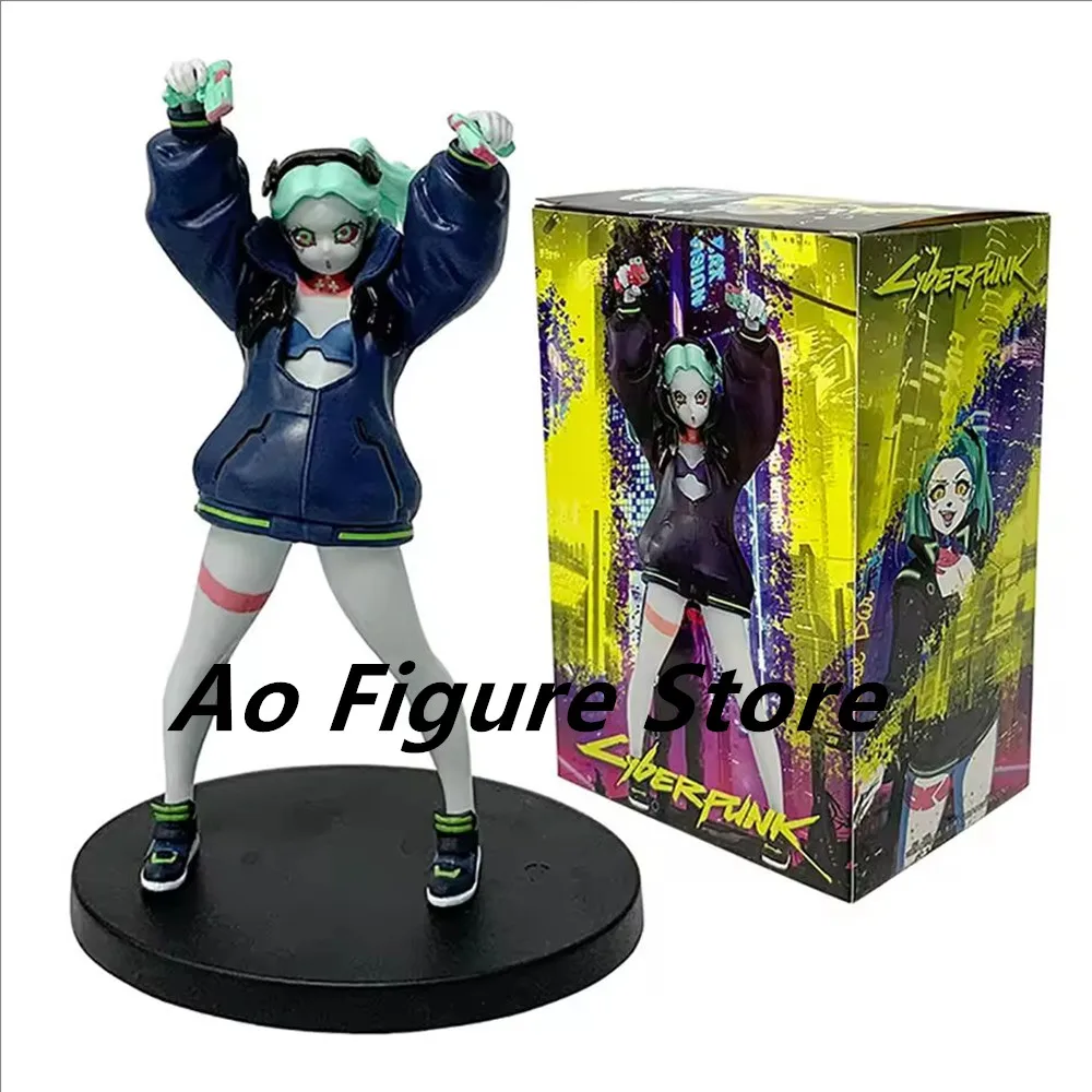 

16CM Anime Game Cyberpunk: Edgerunners Rebecca Figure Standing Gun Animation Model Toy Gift Doll Collection Decoration