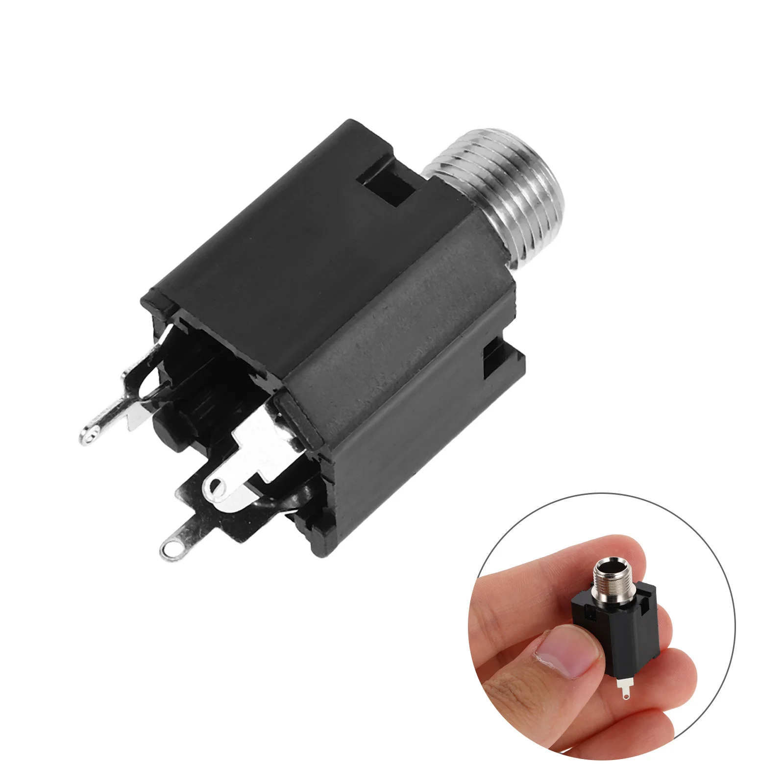 12pcs Audio Socket: 6.35Mm Trs Panel Mount Jack 3 Pin Female Connector For Mixer Amplifier Studio Headphone Microphone Adapter