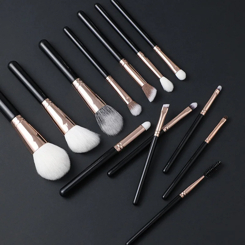 Juego de brochas de maquillaje: 13 brochas de lana para sombra de ojos y colorete, juego de herramientas de belleza de Cangzhou
