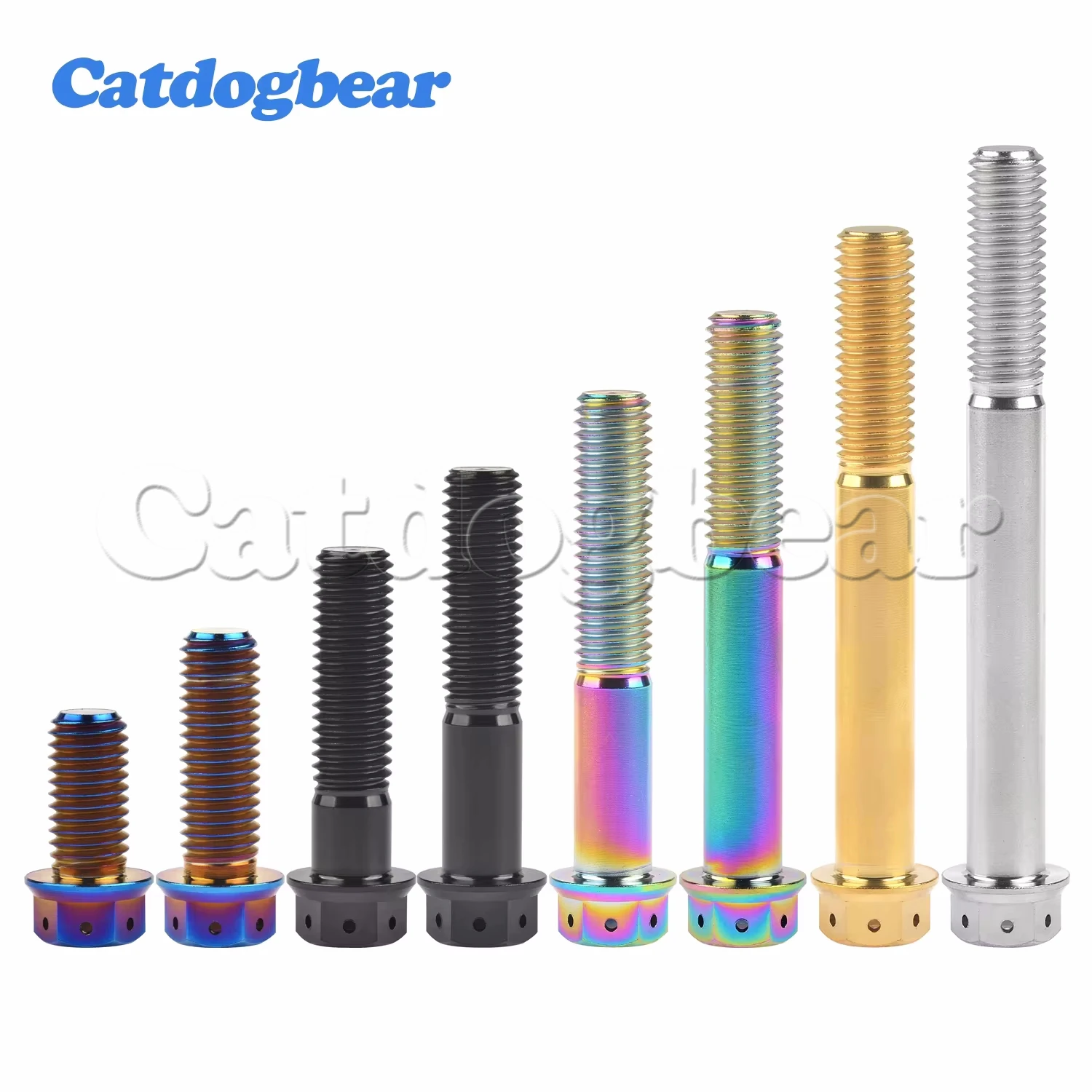 Catdogbear-tornillo de cabeza hexagonal M10 para bicicleta, brida reacondicionada, 20, 25, 30, 35, 40, 45, 50, 55, 60, 65, 70, 75, 80, 85, 90mmmm, 4