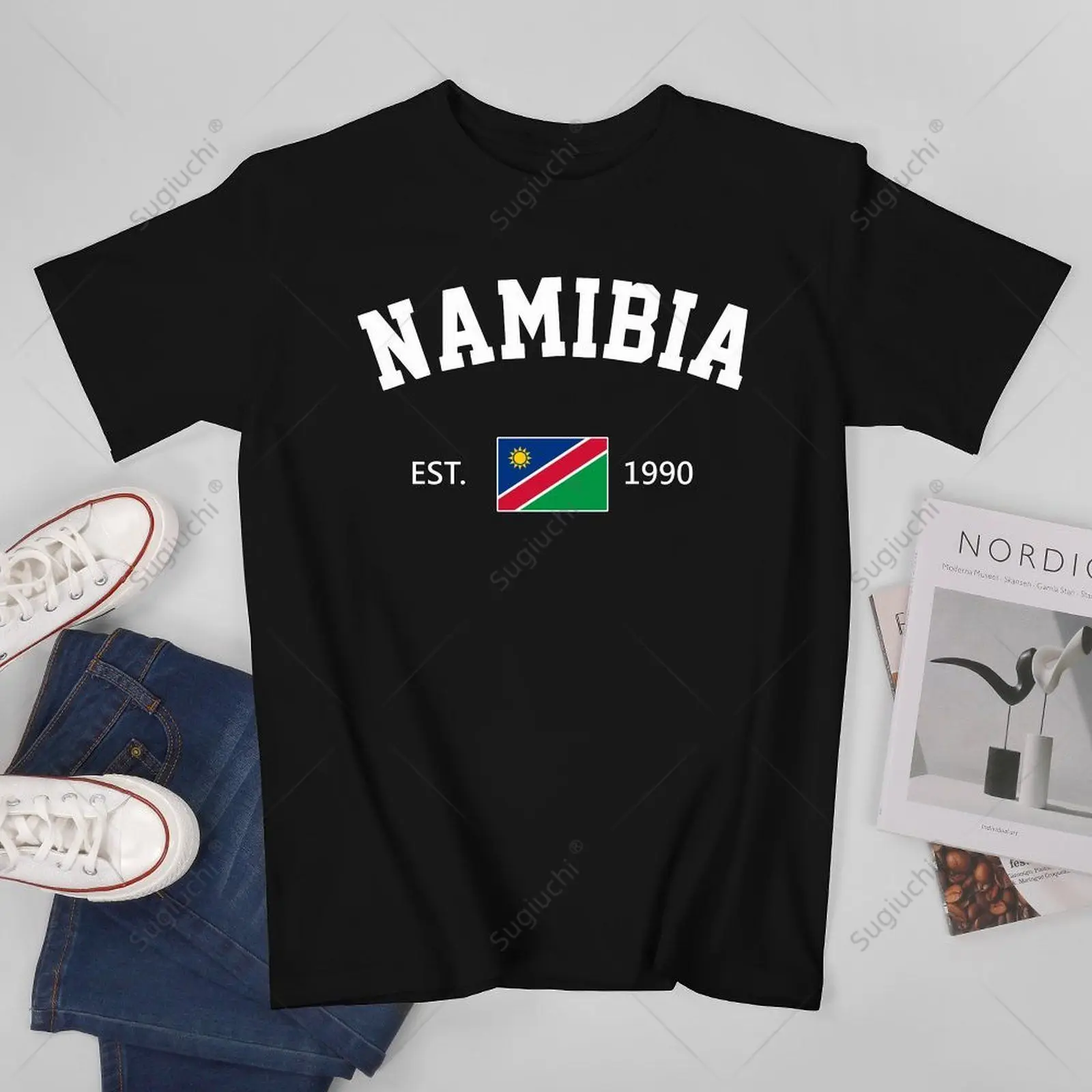 Unisex Men Namibia EST.1990 Independence Day Tshirt Tees T Shirts Women Boys 100% Cotton T-Shirt