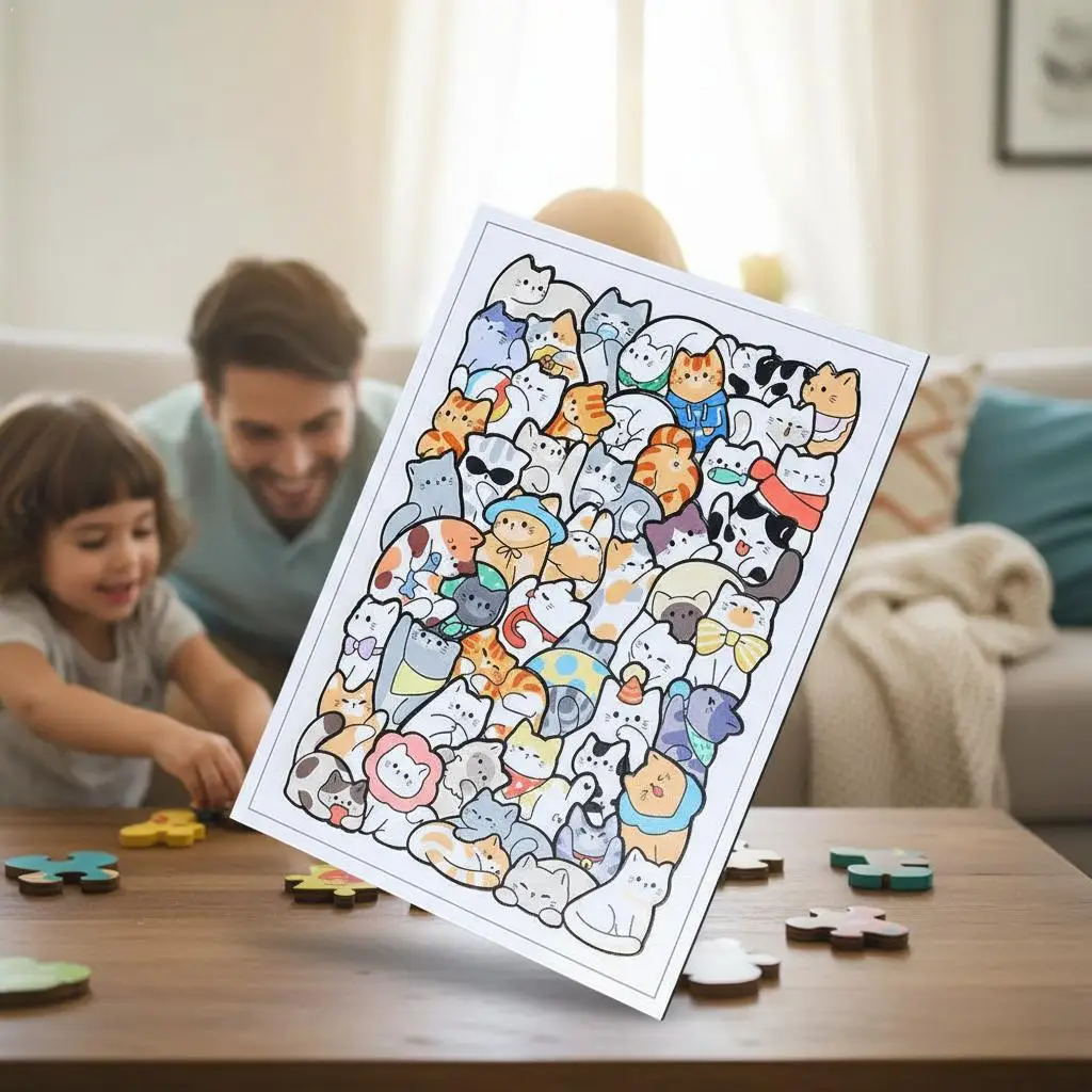 

Dinosaur Cats Bear Shape Wooden Puzzle Jigsaw Stacking Toys Animal Educational Puzzle For Kid Boys Girls Gifts Decoration