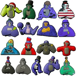 17pcs/set Gorilla Till Cartoon series Shoe Decoration Designer for Shoe Charms Accessories for Classic Clog Kids Gifts