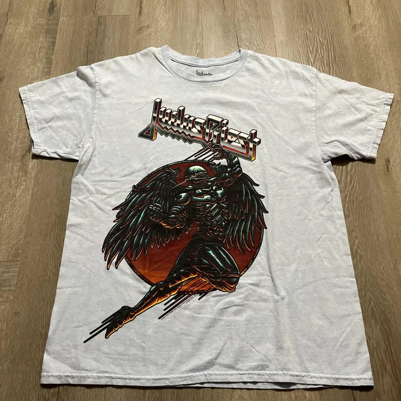 

Judas priest T-shirt men’s medium light blue Anime T-Shirt Mens Tops Clothes New Gifts Kawaii Summer Funny T Shirts Clothes