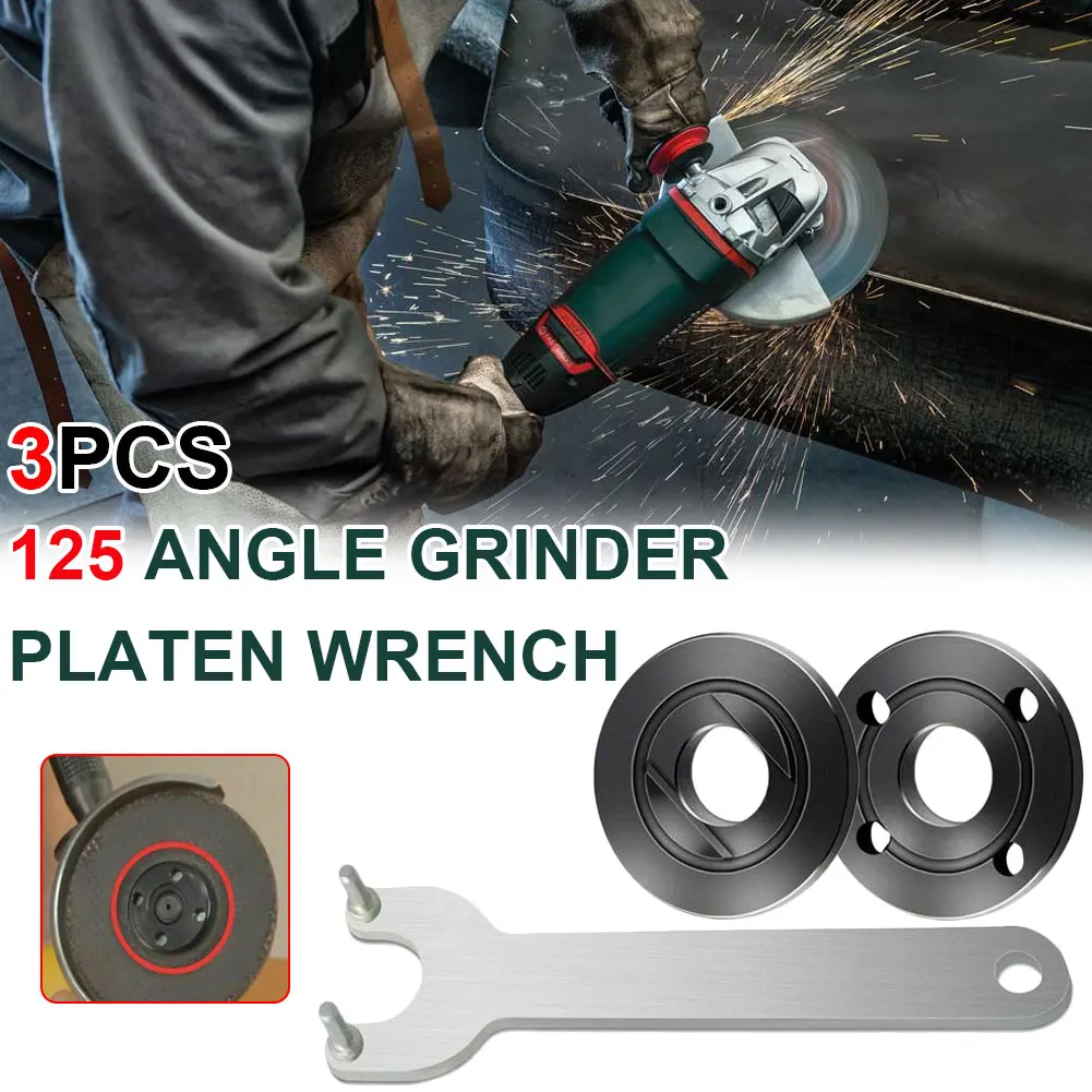 Angle Grinder Wrench Spanner M14 Thread Angle Grinder Inner Outer Flange Nut Set Tool W/ Wrench Replacement For Bosch Metabo