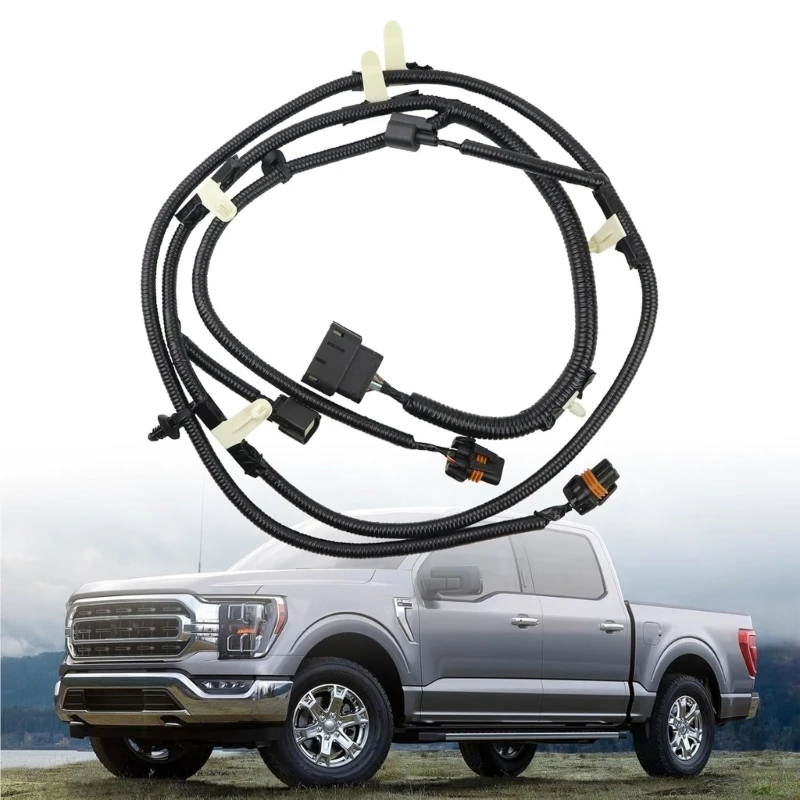 Front Electrical Harness Assembly for F150 2015-2017, Plug Wire Bundle with Mounting Clips, Part Numbers FL3Z-15K867-E D7YA