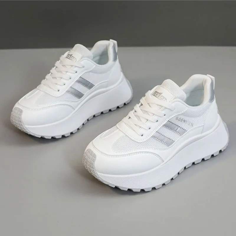 

Women's Sneakers Mesh Breathable Casual Shoe Fashion Tennis Shoes Height Increasing Platform Shoes for Women 2025New Sport Shoes
