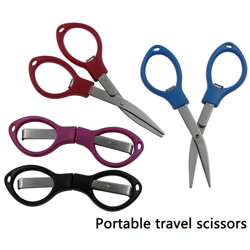 Small Scissors Portable Folding Storage Scissors Durable Sharp Blade Sewing Folding Scissors