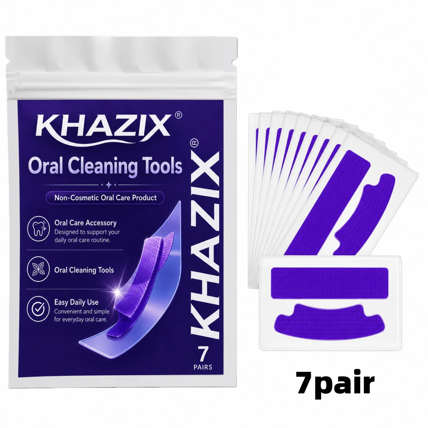 1/7 pairs Teeth Whitening Strips for Whiter-Looking Smile, Flexible Tooth Strips Easy to Apply for Daily Cosmetic Care