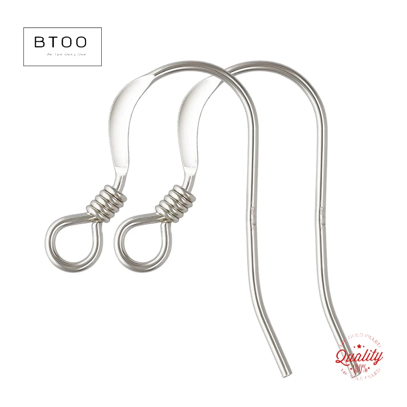 

925 Sterling Silver Ear Wire Flat & Coil (0.61mm) Loop Ear Components Wholesale Jewelry Findings