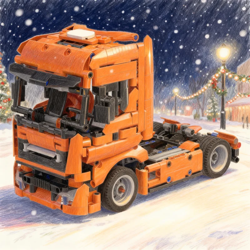 

689pcs MOC Truck Technical Model Building Blocks DIY Gift Creative Collectible Display Decor Premium Adult Kids Desk Home Toy