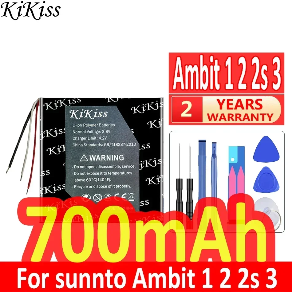 

Аккумулятор KiKiss большой емкости Ambit 1 2 2s 3 700 мАч для умных часов Sunto Ambit1 Ambit2 Ambit2S Ambit3 Bateria