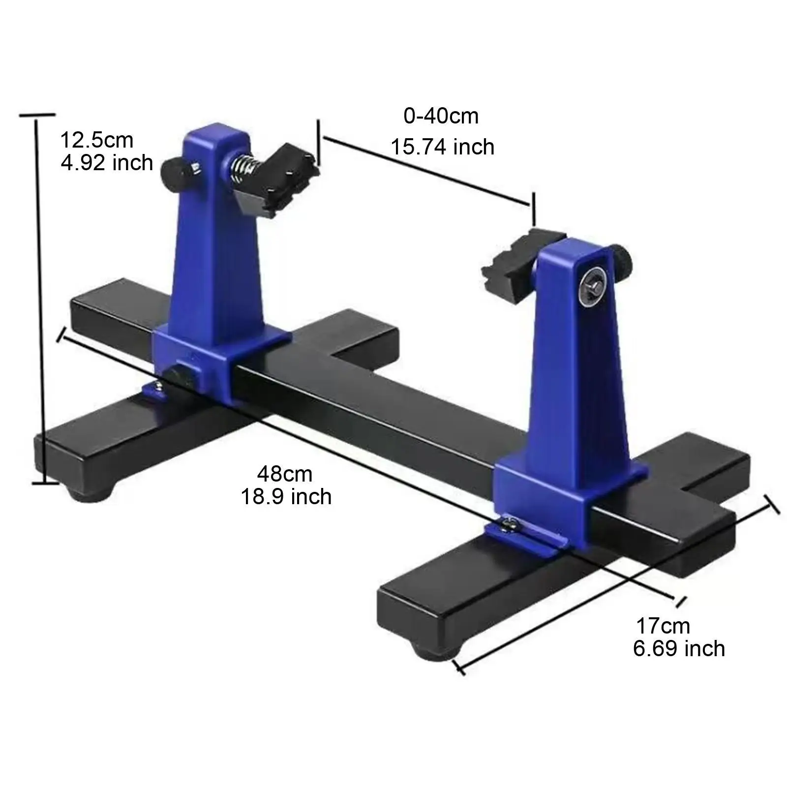 Imagem -06 - Printed Circuit Board Holder Multipurpose Clamp Metal Base Tool Clamp Range 0400 mm Clamping Range Rotação 360 ° Acessório 48x17x12 cm