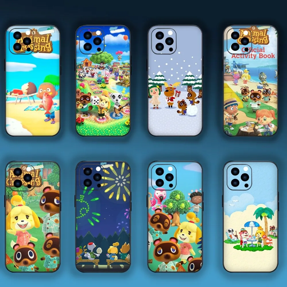 C-Cartoon A-Animal Crossing G-Games Phone Case For Samsung S24 S23 S22 S21 S20 Plus Ultre Note S20 FE Black Case