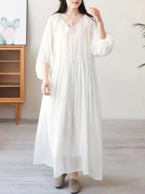 Verão feminino bolha sve linho dr tamanho grande com cinto drapeado dupla camada saia longa cintura alta a linha midi dr