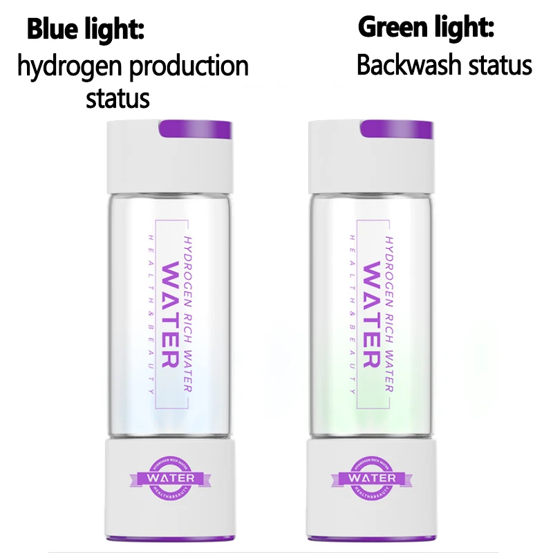  ﻿   كوب ماء الهيدروجين عالي التركيز زجاجة مياه غنية بالهيدروجين الجيل الجديد SPE/PEM تقنية فصل الأكسجين الهيدروجيني