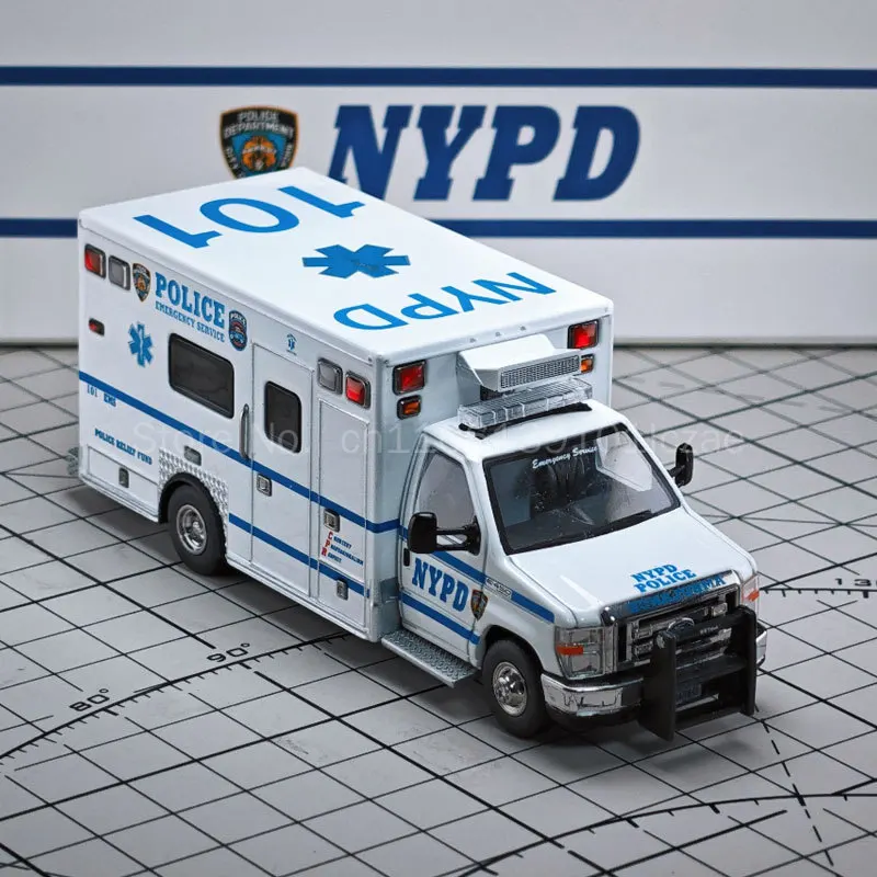 1:64 596 Ford Miniature NYPD Police Car Model 2013 Explorer Alloy Diecast Vehicle Collectible Display Decoration For HobbyistToy