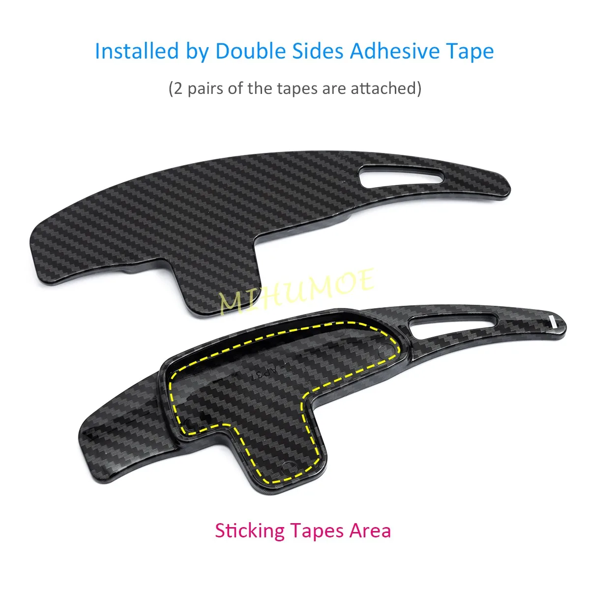 Carbon Fiber Steering Wheel Paddle Shifter Extension For Mercedes AMG A45 C63 E63 S63 S65 CLA45 CLS63 GLA45 ML63 SL63 SL65 SLK55