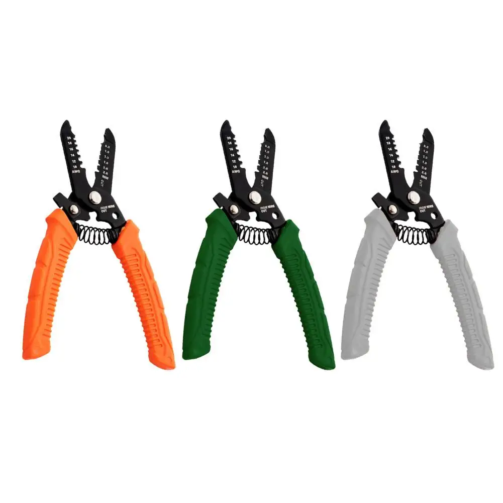 Multifuncional Wire Stripper e Alicate de Friso para Eletricistas, Fio De Fibra Óptica, Puxando e Cortando Alicate, V7B1, 1Pc