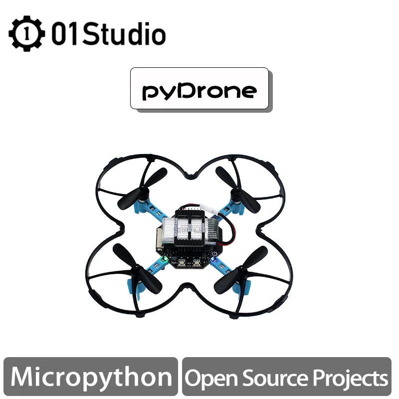 01Studio pyDrone ESP32 Flight Quadcopter Drone Remote Control Aircraft Python Open Source DIY ESP32-S3 WiFi BLE