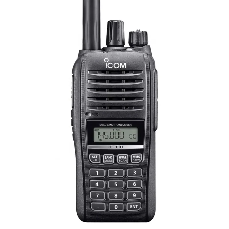 IC-T10 IP67 Walkie Talkie VHF 136-174MHz Way Radio Battery Pack for Portable Handheld