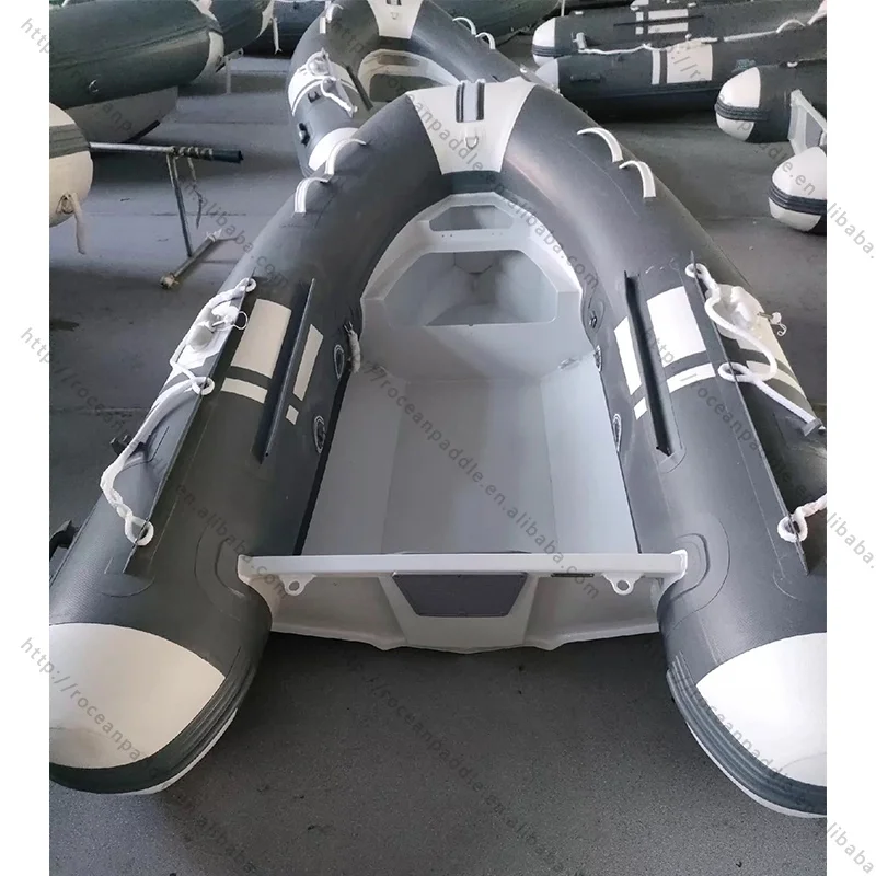 V Shape Grey Color Compact Folding Transom Rigid Inflatable Boat Aluminum RIB 11' For Sale