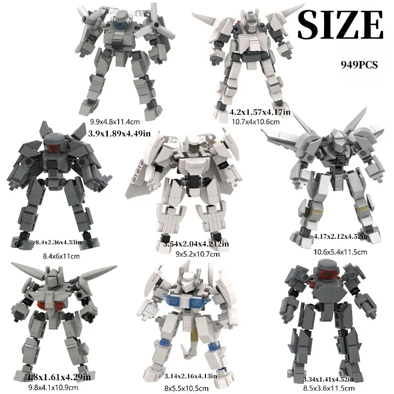 

Набор Mech Cosmic Strike, 949 шт., набор моделей звездного корабля и бомбардировщика 8-в-1 для подростков и взрослых, коллекционный подарок