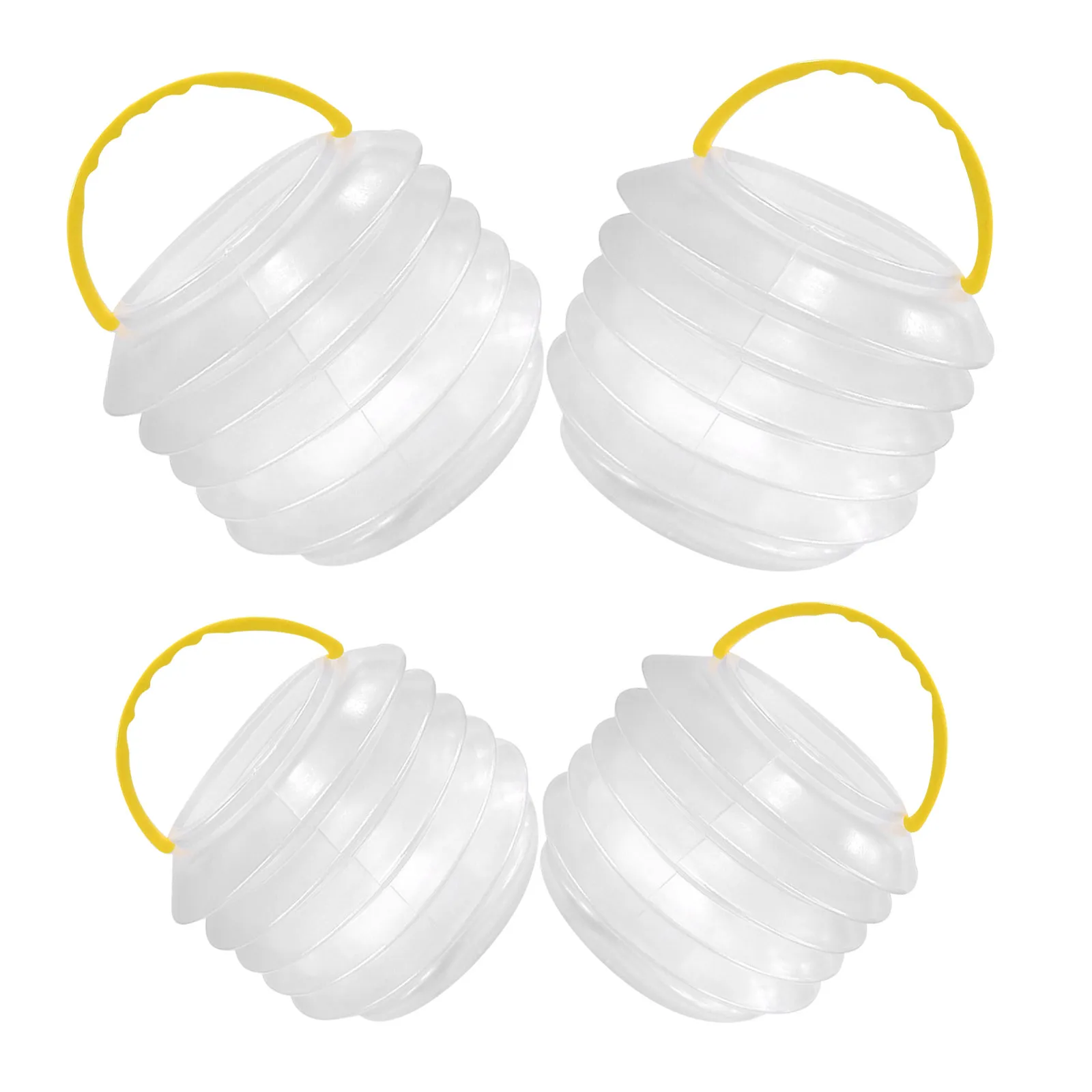 

4Pcs Collapsible Paint Brush Washer Bucket Transparent Lightweight Foldable Brush Cleaning Bucket for Watercolor Painting