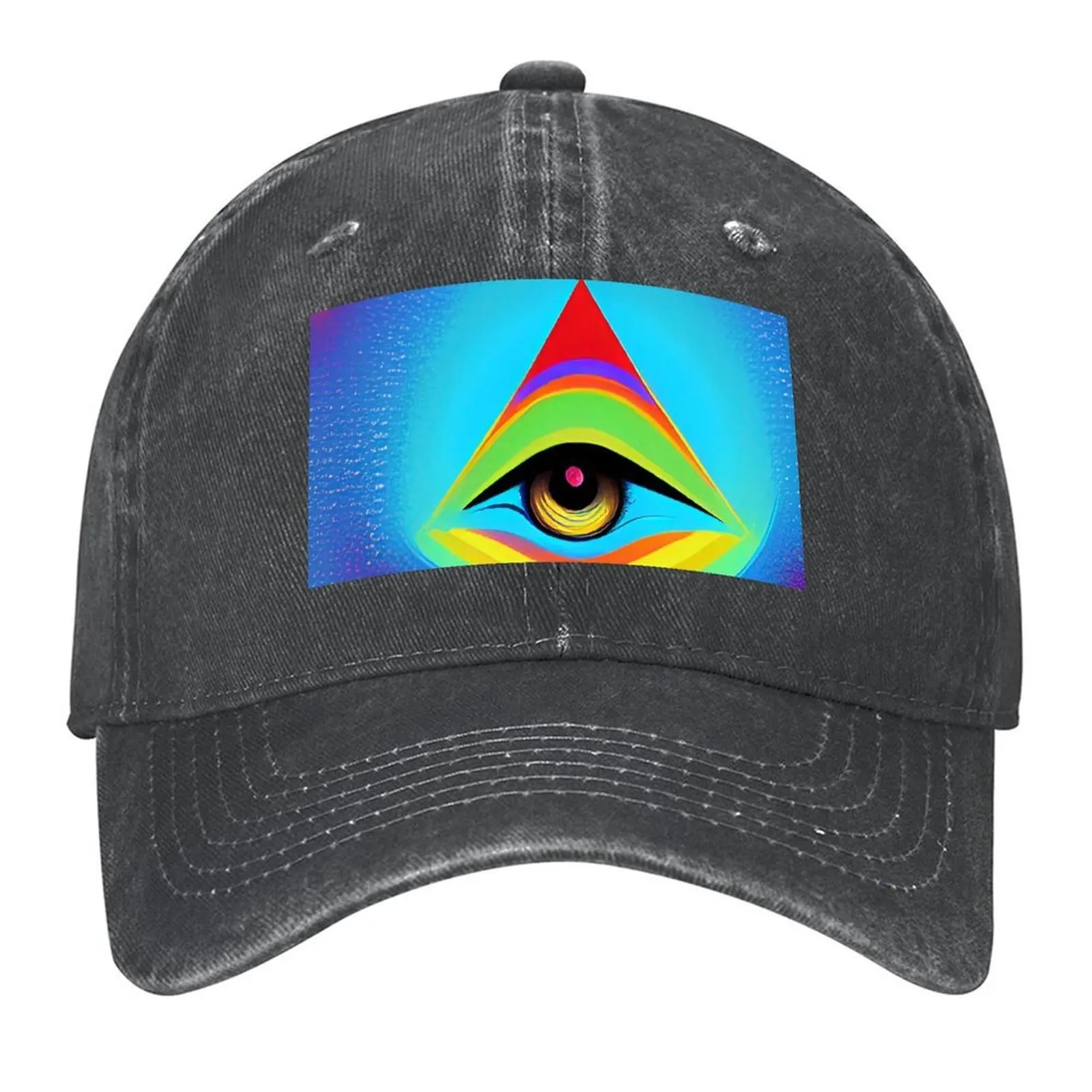 

All Seeing Eye Abstract Vector Colorful Baseball Cap Beach Bag western Hat Luxury Brand Visor Women's Hats 2025 Men's