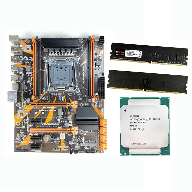 

X99 motherboard RAM CPU kit xeon x99 DDR4 memory 8gb xeon e E5 2620 x99 custom motherboard combo