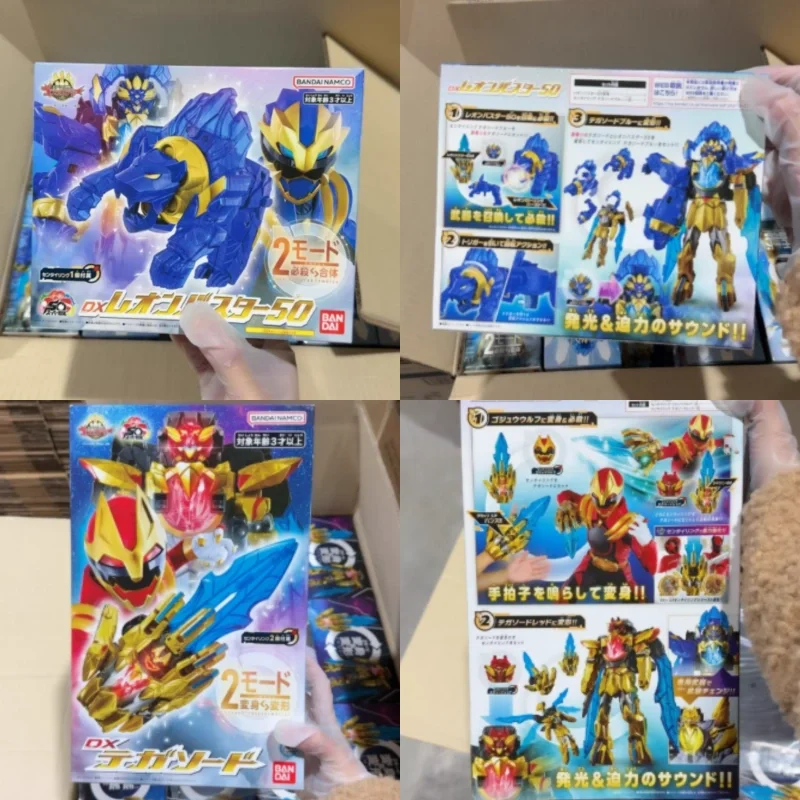 

Фигурка-трансформер Bandai DX Leon Buster 50 Super Sentai Power Rangers, японская версия, аниме, модель, игрушка ﻿