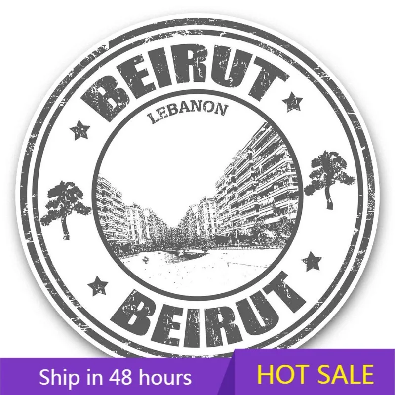 

Beirut Lebanon Travel Map City Exterior Accessories Anti Scratch Decoration For Suv Bumper Laptop Speedboat