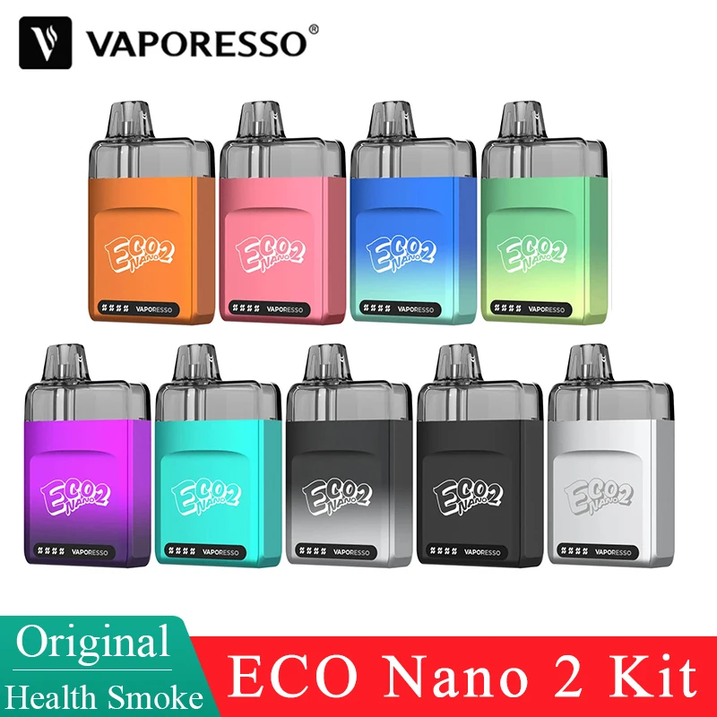 سيجارة إلكترونية Vaporesso ، طقم Nano 2 ، طقم Vape MTL ، أصلي ، نوع C ، بطارية mAh ، 6
