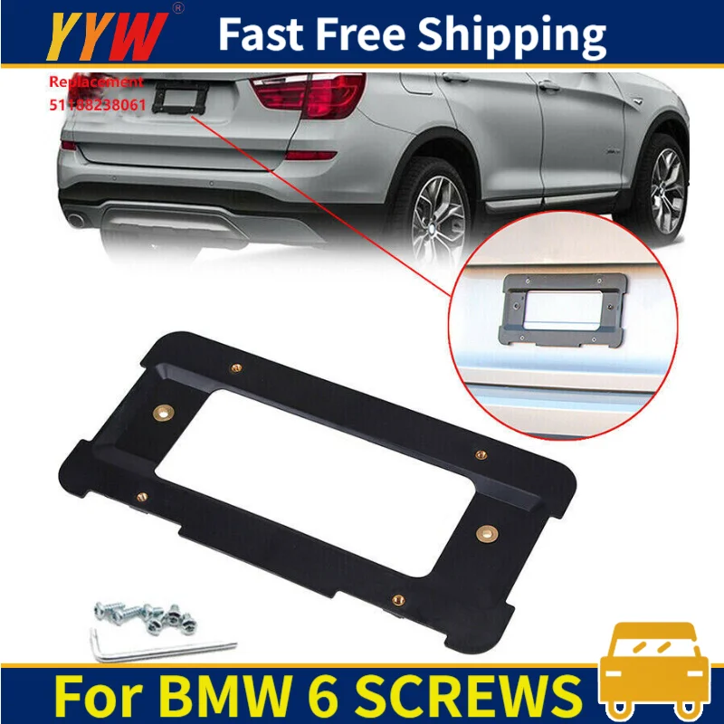 

Автомобильный задний номерной знак, базовый кронштейн, держатель рамы для BMW 6, SCREWS E46 E90 E39 X5 Z4, сменный держатель рамы, кронштейн бампера