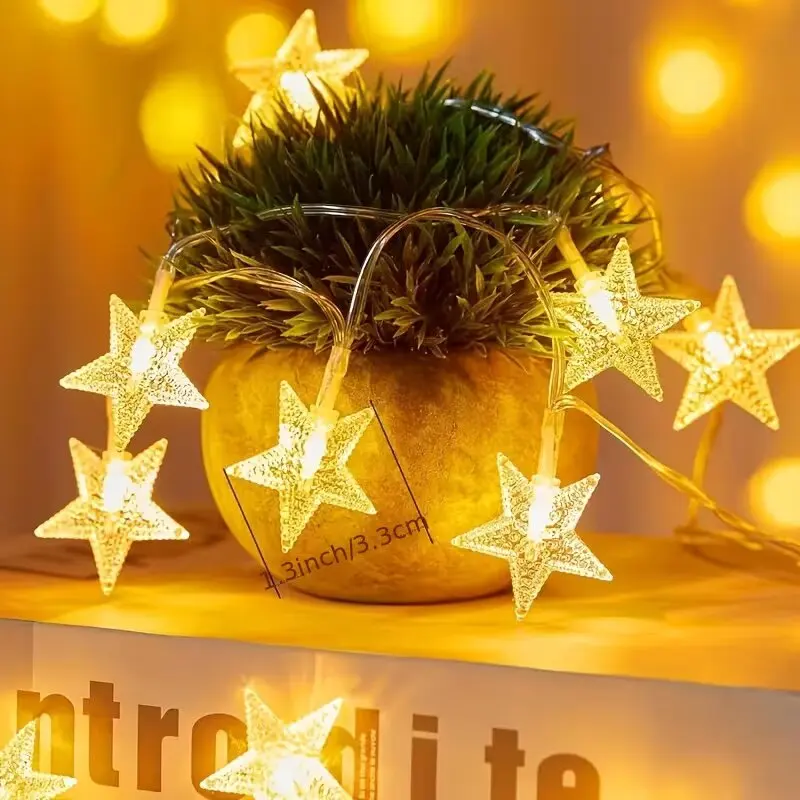 Christmas Star Battery Box String Lights Battery Operated For Holiday Party Christmas Tree Outdoor Yard Indoor Home Wall Decor