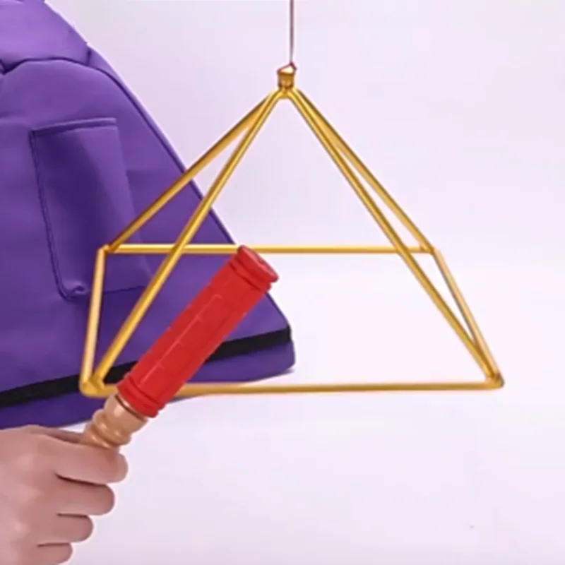 سبائك الألومنيوم الهرم الملونة شفاء جرس الموسيقى الهرم التأمل اليوغا الطاقة مثلث برج معلقة الأهرامات قرع #1