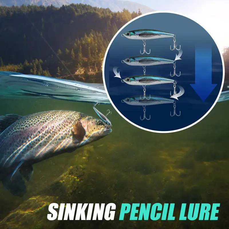 Fishing Lures Set Reusable Fishing Lures 5.71 Inches Long Casting Bait Colorful Angling Tackle Kits For All Water Layers