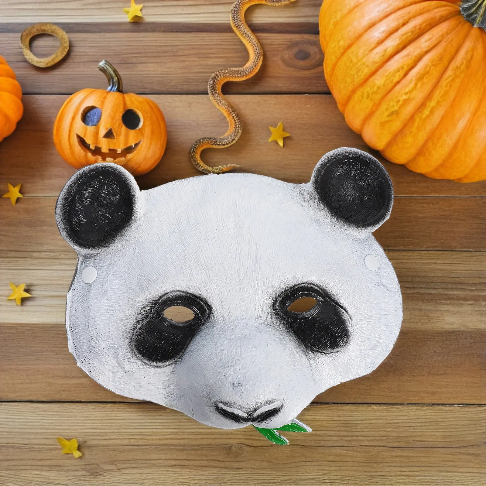 Panda Cosplay Mask Adult PU Animal Face Cover Realistic Halloween Carnival Party Costume Accessory