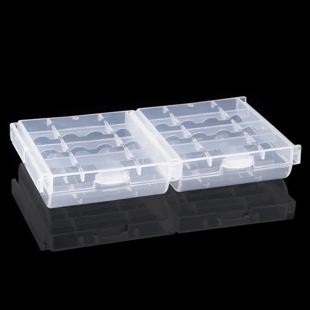 

5 X White Hard Plastic Case Holder Storage Box Cover For Rechargeable AA AAA Batteries Battery Storage Boxes 60x60x10mm