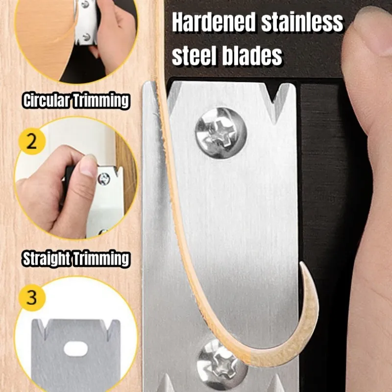 Specialty Edge Banding Trimmer Wood Chamfering Fillet Scraper and Board Deburring Trimming Knife Woodworking Edge Corner Planer
