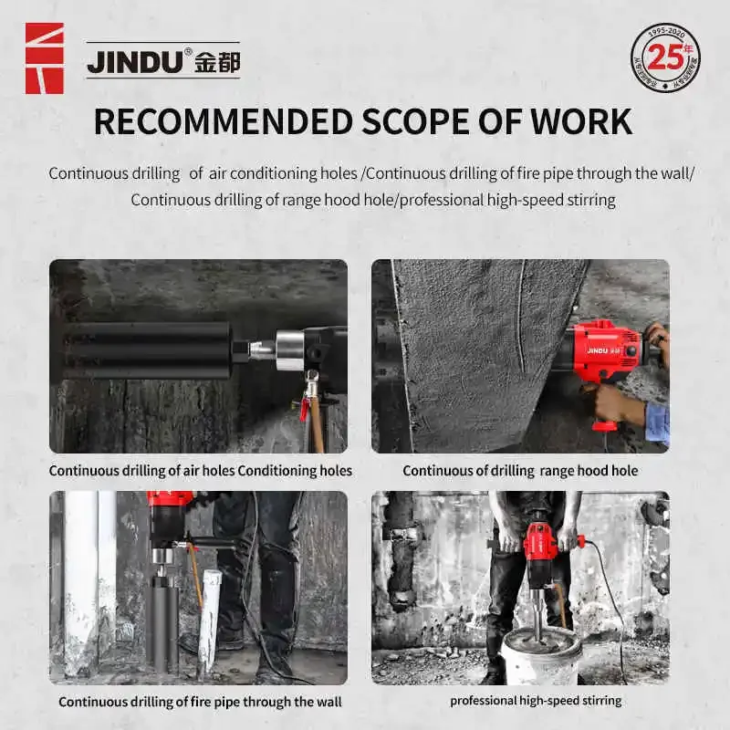 New Core Drilling Rig Jindu CF-6166-A26 Aluminium Body Durable Drilling Rig High Efficiency Portable Pipeline Applicable