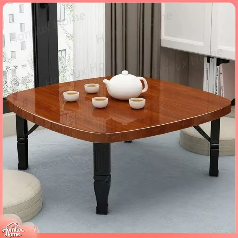 Folding Small Square Table for Household Computer Desk Simple Dining Bay Window Carpet Tatami Kang Bedside Study Workstation