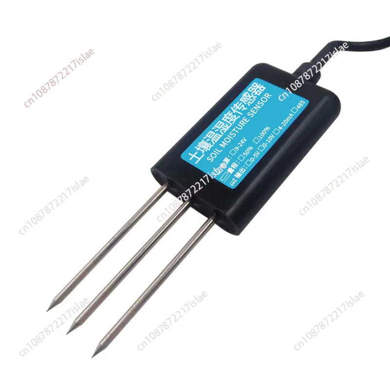 Soil Temperature Humidity Sensor Probe RS485 Output 0-5V 0-10V 4-20mA Analog Soil Moisture Detector Sensors IP68 Protection